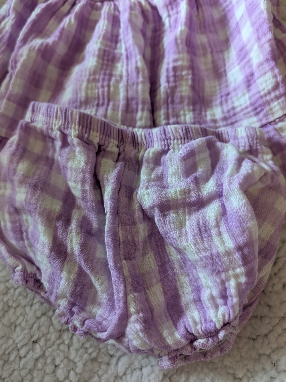 Koala Kids Lavender Plaid Dress and Bloomers - Picture 2 of 4